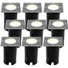 Ledvion Set da 9 Faretto LED da Incasso IP67 3W 230V 345Lm 2700K GU10 bianco