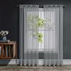 Joydeco Tende per Interni in Voile con Occhielli 2 Pezzi L 228 X A 228 CM, Tenda Semitrasparenti per Camera da Letto e Soggiorno Eleganti Finestra Moderne, Grigio