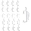 DALAETUS 100 Pezzi Ganci per Tende in Plastica, Ganci per Binario Tenda, Bianco Gancetti per Tende, Gancio Tende, per Finestra, Doccia, Porta