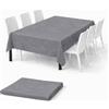 Linea Macarena Tovaglia Monouso 150x240cm in TNT Effetto Tessuto - Impermeabile e Antistrappo - Contatto Alimentare - Ideale per Feste Compleanni e Buffet - Made in Italy - 1 Pezzo in Blister - Colore (Grigio)
