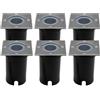 Ledvion Set da 6 Faretto LED da Incasso IP67 3W 230V GU10 quadrato