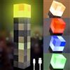 Taechalingo Torcia da parete, lampada da notte con 4 colori, ricaricabile tramite USB, lampada notturna per bambini, giocattolo per bambini, lampada da comodino 3D, per cosplay, giocattoli, regali