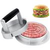 BIBLIA Pressa per Hamburger in Alluminio, Professionale Rotonda Burger Attrezzo Macchinetta Antiaderente, Regolabile Burger Press(Spessore Regolabile) per Piastra Piatta Griglia, Bistecche, Panini, Barbecue