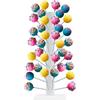 Haoxuesen Supporto per lecca-lecca in legno, 62 fori, espositore da tavolo per caramelle, espositore per torte, caramelle, caramelle, bastoncini per feste, compleanni, matrimoni, ecc