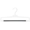 Kiroplast Grucce per Pantaloni Bianche Stock 30/50/100 Stampelle Porta Pantaloni Salvaspazio Appendini Plastica Spugna Antiscivolo 38cm
