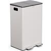 KLARSTEIN - Moderno cestino per la cucina da 60 L (2x30 L) con efficiente differenziazione dei rifiuti, contenitore per compost estraibile da 3 L, funzione soft-close