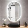 Bellanny Specchio Bagno con Luce - 75×50 cm Specchio da parete Rettangolare, LED Specchi da Trucco Retroilluminato con Anti-Fog | 3 Colori Luci, Dimmerabile, Memoria, IP44, per Camera, Salone, Hotel