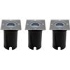 Ledvion Set da 3 Faretto LED da Incasso IP67 3W 230V GU10 quadrato