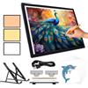 iVAOOZE Tavolo luminoso A3 con supporto/clip, batteria ricaricabile da 3000 mAh, 3 colori dimmerabili e 6 piastre luminose per disegno, Diamond Painting
