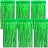 Jinsion 6 Pezzi Verde Tende Metalliche Feste 1 m x 2 m Tenda Compleanno in Plastica | Tenda Per Compleanno Decorazione per La Decorazione Dello Sfondo, La Decorazione Della Festa, Decorazione Del Compleanno