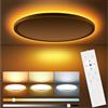 Oumida 30CM Plafoniera LED Soffitto Dimmerabile, 24W 2800LM Lampada led soffitto con Telecomando, Luce Notturna 1800k, Pannello Dimmerabile 3000K-6500K per Camere da Letto,Camerette,Soggiorni (Bianco)