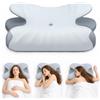 xuanhoo Cuscino ortopedico in schiuma memory, cuscino per il collo contro le dolori cervicali, cuscino ergonomico per la testa cuscino per il collo cuscino per la testa da sedere, cuscino per spalla (grigio)