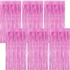 Jinsion 6 Pezzi Rosa Tende Metalliche Feste, 1 m x 2 m Tenda Compleanno in Plastica | Tenda Per Compleanno Decorazione per La Decorazione Dello Sfondo, La Decorazione Della Festa, Decorazione Del Compleanno