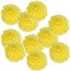PATIKIL 6 Fazzoletto Pom Poms Fiori, 10pz Carta Fiore Palla per Matrimonio Sposa Doccia Compleanno Addio Nubilato Festa Sfondo Decorazione, Giallo