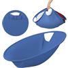Genérico Cesto portabiancheria pieghevole rotondo, design compatto e resistente, con bordi morbidi e impugnatura ergonomica, ideale per vestiti, viaggi o casa (blu, XL, 66 cm)