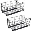 Wotrilw 2 Cassetto Telescopico, Cassetto Estraibile per Cucina, Ripiano Scorrevole, Binario Telescopico, Organizer Cromato per Mobile da Cucina, Cassettiera Salvaspazio