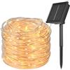flintronic Catena Luminosa Solare, 22m 200 LED Luci Solari Esterno, 8 Modalità Luci Solari, IP65 Impermeabili Luci Decorative Stringa per Giardino, Cortile, Patio, Matrimonio, Natale (Bianco Caldo)