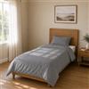 Homebliss Copripiumino Microfibra Parure Letto 150x220 + 45x75 1PCS, Grigio