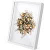 VMUTGA Cornice Profonda 3D, 20 x 29cm Cornice Foto A4 Bianco Cornice Quadrata 3D Ombra Profonda Box Cornice Profonda in Legno Cornice Riempibile per Souvenir Bouquet Regali Decorazioni Fai da Te