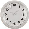 MIJOMA Orologio magnetico rotondo 8 cm - piccolo orologio da parete con movimento al quarzo e sospensione - silenzioso e compatto - ideale per frigorifero, armadietto, ufficio, cucina, bagno (bianco)