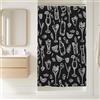 Generic Tenda da doccia moderna minimalista con bottiglia di limone, nera, lavabile, con ganci, per bagno, vasca da bagno, appartamento, decorazione, 91 x 183 cm