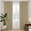Joydeco Tende Oscuranti per Interni 2 Pezzi L 140 x A 145 CM, Tenda Termiche con Passanti Nascosti per Soggiorno Moderne Cameretta Bambini Camera da Letto Blackout Curtains, Beige Chiaro