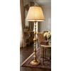 ILAB Piantana lampada da terra classica 1 luce in legno oro realizzata e decorata artigianalmente dbs 110/PT