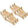 Terryshop74 2 pezzi di Appendino appendi abiti attaccapanni 10 posizioni a fisarmonica 32 cm confezione da 2 pezzi in legno modulabile e regolabile