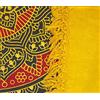 Seamar Copritutto Medio Horizon Batik 100% Cotone Copri Poltrona 140x230 cm Telo Mare con Frange (Giallo)