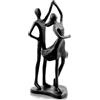 LOVIN PRODUCT Statua Coppia 19cm Ghisa, Romantica Figurina Ballerina | Decorazione Astratta in Metallo, Regalo Anniversario, Nozze per Coppie, Ornamento Casa, Ufficio, Camino