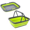 Generico Bacinella Pieghevole Bucato Multiuso con Manici 9 Litri Bacinella Salva Spazio Cesta Pieghevole Catino Secchio Portabiancheria Plastica e Silicone Bacino Cesto Verdure per Campeggio Casa Picnic Camper