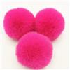 BrightGlow - Pompon in pelliccia sintetica, 8 cm, morbidi pompon per il fai da te, grandi pompon a palla in pelliccia sintetica tipo pelliccia di coniglio, per berretti, borse, 20 pezzi, colore rosso