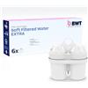 BWT cartucce filtranti - 6 pezzi SOFT FILTERED WATER EXTRA | Compatibili con brocche filtranti per acqua potabile | Riduce cloro, calcare, metalli pesanti | Per un gusto fresco e naturale