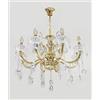 Vetrine in rete Vetrineinrete® Lampadario da soffitto a 8 bracci a sospensione con sfere cristalli pendenti retrò classico attacco e14 (Oro) Z15