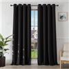 Joydeco Tende Oscuranti per Interni 2 Pezzi L 140 x A 240, Tende Termiche Isolanti con Occhielli per Soggiorno e Camera da Letto Moderne Blackout Curtains, Nero