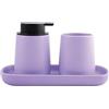 MSV Set 3 Accessori Bagno in Ceramica MAONIE Lavanda Opaco