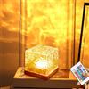 DAZZTIME Lampada da Tavolo in Cristallo,Lampada da Tavolo RGB Ghiaccio a LED,Luce Notturna con Increspatura Dell'acqua,Lampada Aurora Boreale,per Camera da Letto Soggiorno Feste,16 colori Stile A