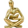 Dnoifne Statua Donna che Legge in Oro di Grandi Dimensioni, Sculture Pensatore, Ornamento d'Arte Astratta, Decorazione Moderna per Estetica, Ideale per Soggiorno, Camera da Letto, Ufficio, Scaffale, Tavolo