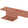 Inbagno Porta Rotolo Bagno con Mensola Adesivo Terracotta - Portarotolo da Muro in Acciaio con Piano d'Appoggio Senza Fori Fissaggio Linea Rea