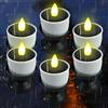 Generico Candele LED Solari da Esterno, 6 Pezzi, Senza Fiamma, Impermeabili IP42, con Sensore Crepuscolare, Luci Solari per Giardino, Balcone, Lanterna e Tavolo