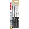 Fiskars Kaimano KPM031103N Premium Coltelli da Tavolo, Acciaio Inossidabile, Nero, 3 unità