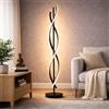 Arcadia Lampada da Terra LED Moderna Forma di Spirale | Piantana Design Contemporaneo | Luce Calda/Fredda | Lampada Salotto Camera da Letto Studio, Arredo Interni Elegante 120 cm (Nero)