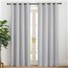 NICETOWN Tende Oscuranti per Camera da Letto Moderna Decorazione Tenda con Anelli Termiche Isolante per Salotto Soggiorno Finestra 2 Pannelli 140x200 CM Grigio Chiaro