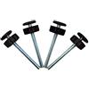 Baby Gate Guru M10 (10mm) Canne Extra Lungo per Cancelletto Bambini a Pressione - Set di Ricambio da 4 Pezzi (10mm, Nero)