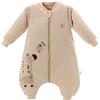 Chilsuessy - Sacco nanna invernale con piedi e maniche lunghe rimovibili, pigiama in cotone biologico per bambini da 1 a 6 anni, giraffa/2,5 tog, taglia M, statura: 95-105 cm