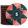 Bullets Playing Cards, Poker Chip Paulie in ceramica con valori, rotolo da 25 (rosso, 5 pezzi)