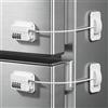 AYESY 2 Pezzi Lucchetto per Frigorifero con Combinazione,Blocco di Sicurezza Della Finestra per Bambini, Limitatore Apertura Finestra, Per Frigorifero, Lavatrice, Mobile, Finestra,Senza Forare,Nero