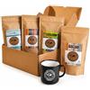 BlendNature Confezione caffè 4 x 250g in grani - Selezione dei migliori caffè del mondo Arabica + Brasile Colombia Etiopia e Uganda + Confezione regalo + Tazza Vintage - Massima qualità certificata dalla SCA