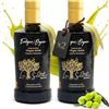 ORO LA SENDA ALMAZARA Olio extravergine di oliva biologico- Olio EVO di varietà Picual e Cornicabra di alta qualità, intenso e fresco | Raccolta precoce di olive verdi, spremitura a freddo (1L)