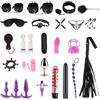 Qoosea Set Set Bondage 26 Pezzi per San Valentino, SM Sessuale Restrizioni BDSM con Plug Anale Set Manette Caviglia, Adulti Shop Sex Toys Giocattoli Sessuali Erotici per Coppie Donna Principianti